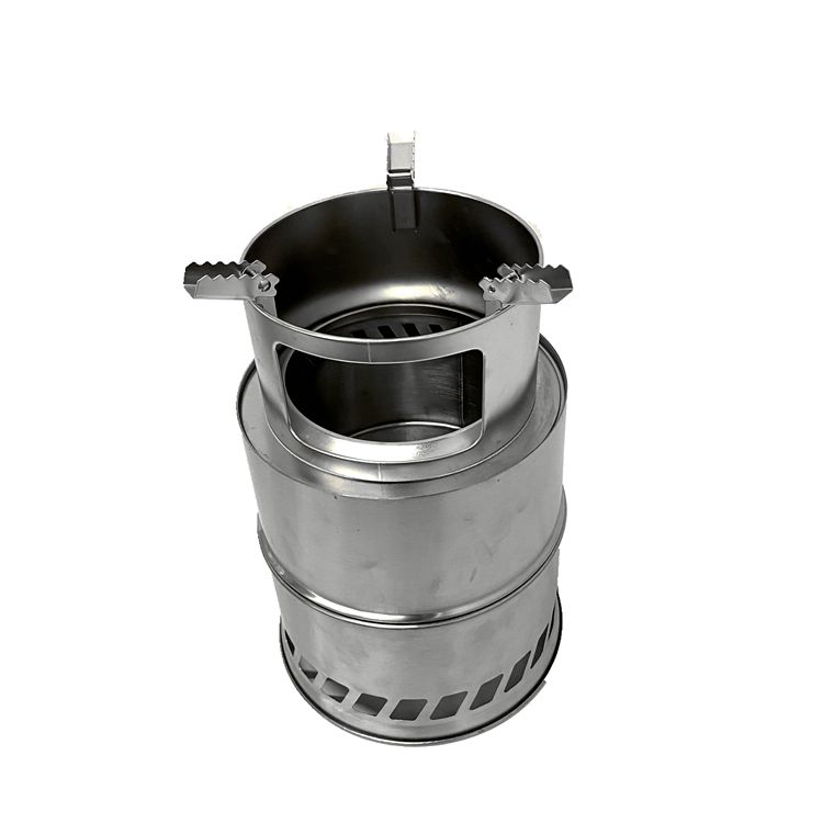 Portable camping wood gas wood stove 201 stainless steel High temperature resistance