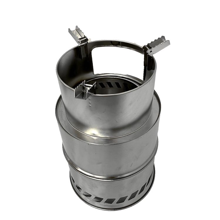 Portable camping wood gas wood stove 201 stainless steel High temperature resistance