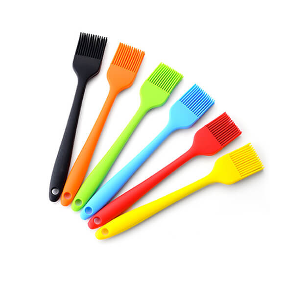 Cooking Bakeware 21cm Outdoor High Temperature Resistant Food-grade Silicone Long Handle BBQ Grill Brush