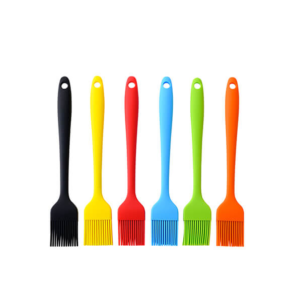 Cooking Bakeware 21cm Outdoor High Temperature Resistant Food-grade Silicone Long Handle BBQ Grill Brush