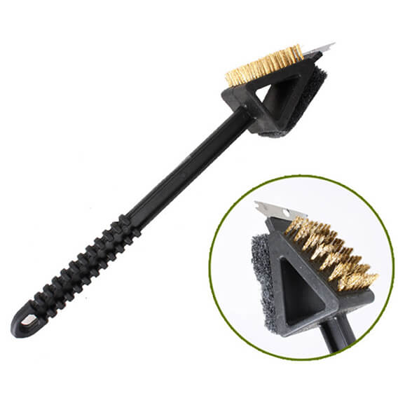 Safe Stainless Steel Barbecue Steam Cleaning Brush BBQ Grill Brush and Scraper