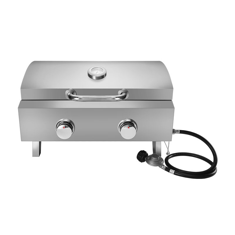 New two-burners tabletop portable grills portable propane grill stainless steel material easily cleaned and assembled factory manufacture