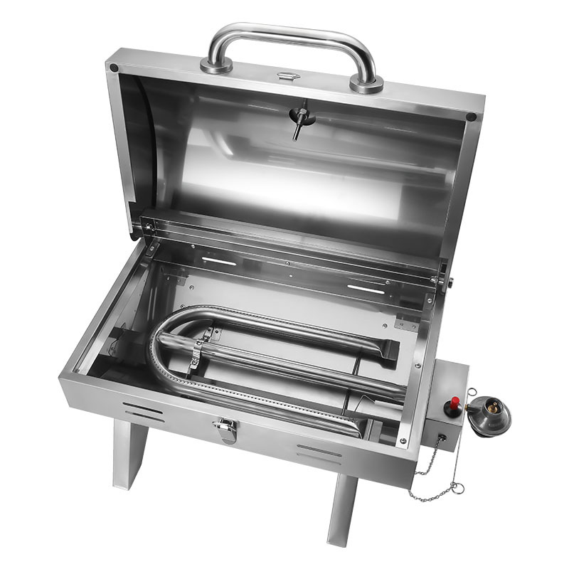 Best quality one-burner gas grill stainless steel outdoor/indoor use electronic ignition design safe and convenient