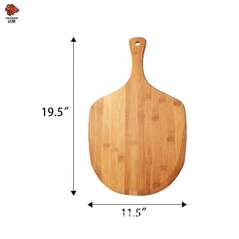 Home use bamboo pizza peel wooden handle pizza shovel fruit board plate