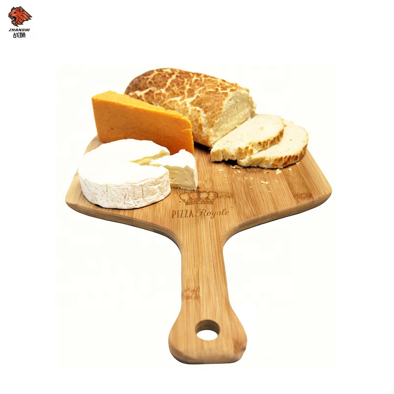 Home use bamboo pizza peel wooden handle pizza shovel fruit board plate