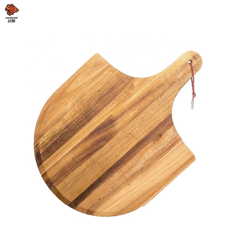 Home use bamboo pizza peel wooden handle pizza shovel fruit board plate