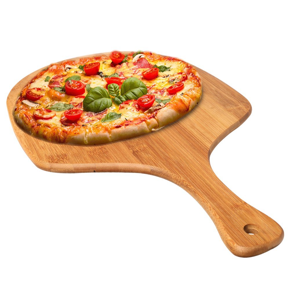 Home use bamboo pizza peel wooden handle pizza shovel fruit board plate