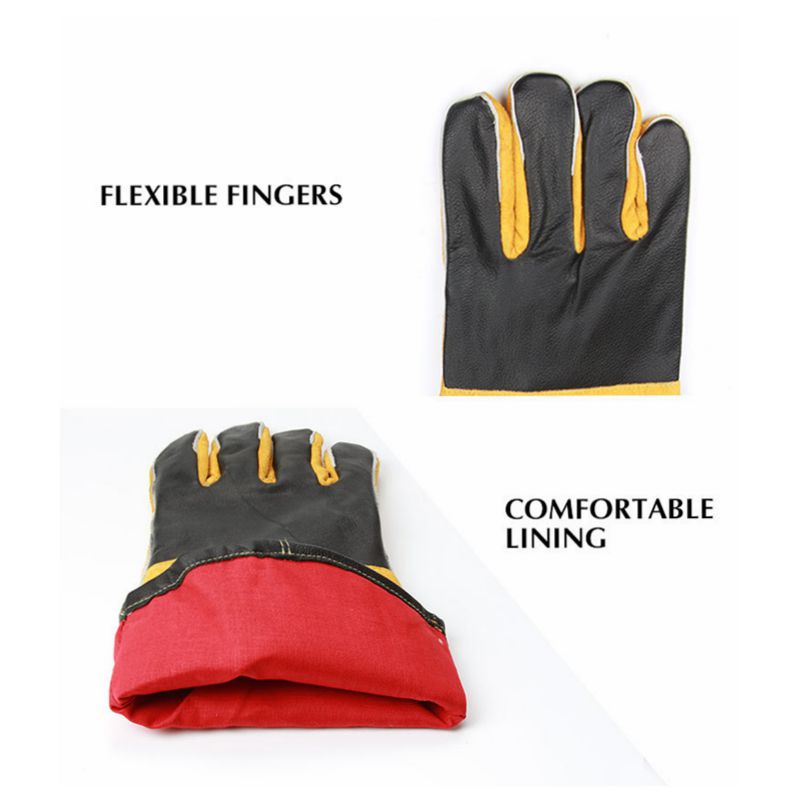 932F Fireproof leather bbq grill gloves outdoor Barbecue Baking Cooking Grill Oven Heat Resistant BBQ Gloves