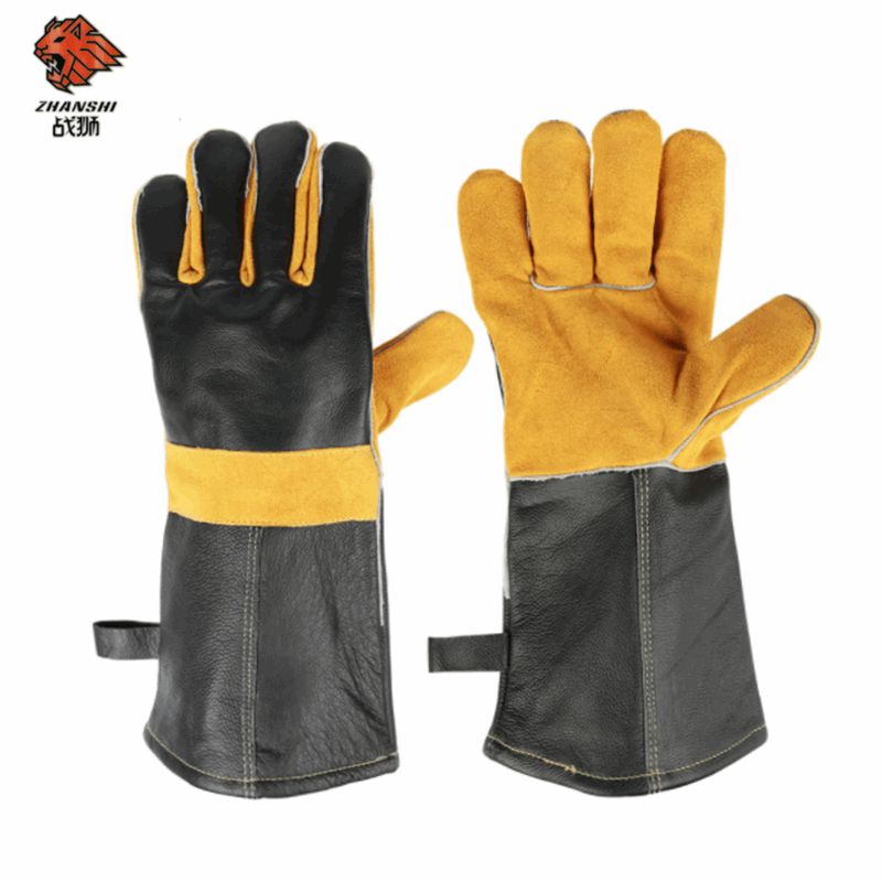 932F Fireproof leather bbq grill gloves outdoor Barbecue Baking Cooking Grill Oven Heat Resistant BBQ Gloves