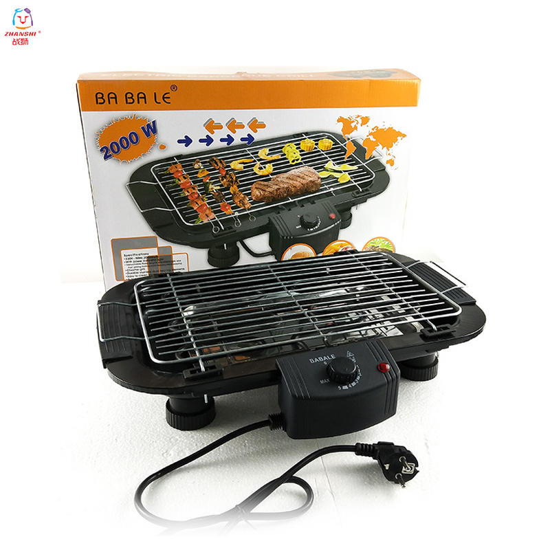 Easily Cleaned Smokeless Adjustable temperature electric barbecue BBQ grill