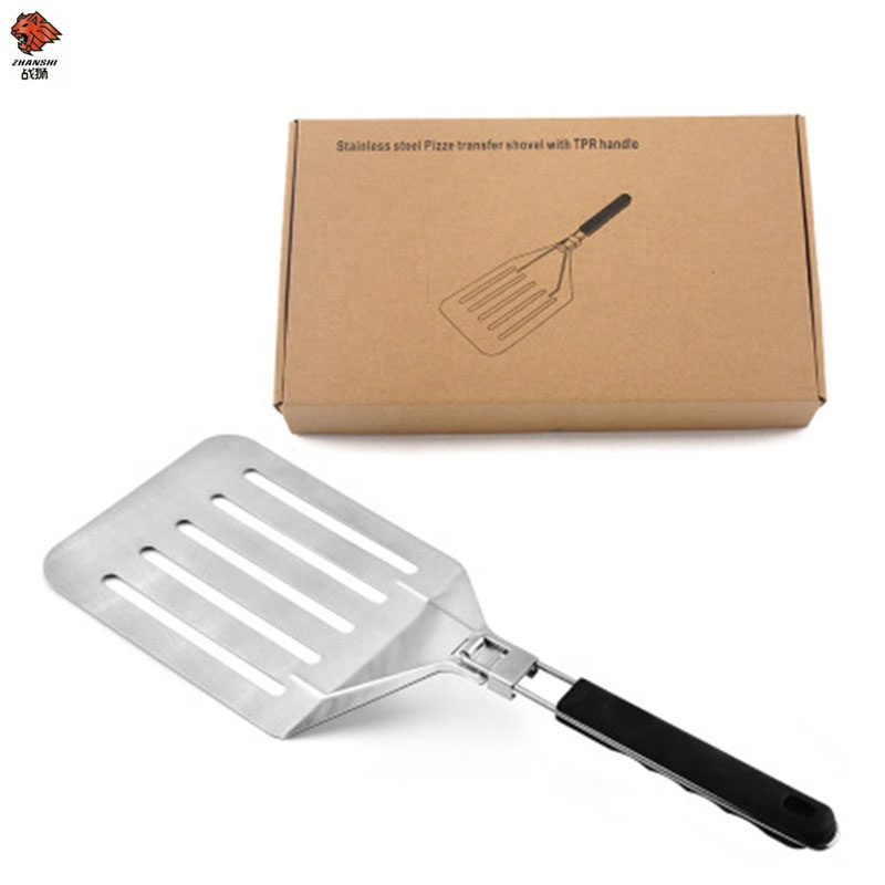 2022 hot new products Stainless Steel Metal Shovel Peel Foldable Pizza Paddle easy storage cake shovel