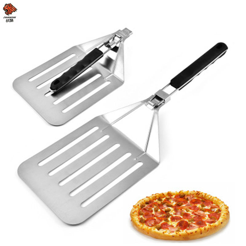 2022 hot new products Stainless Steel Metal Shovel Peel Foldable Pizza Paddle easy storage cake shovel