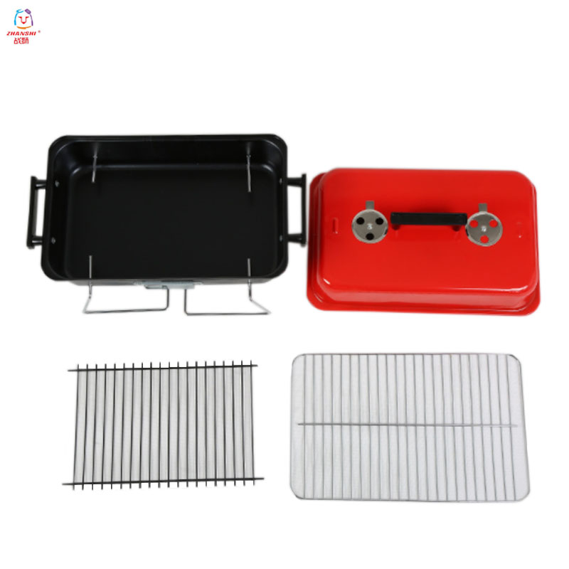 Chinese high-end red portable outdoor grilling machine charcoal hood grilling Japanese-style Charcoal BBQ Grill