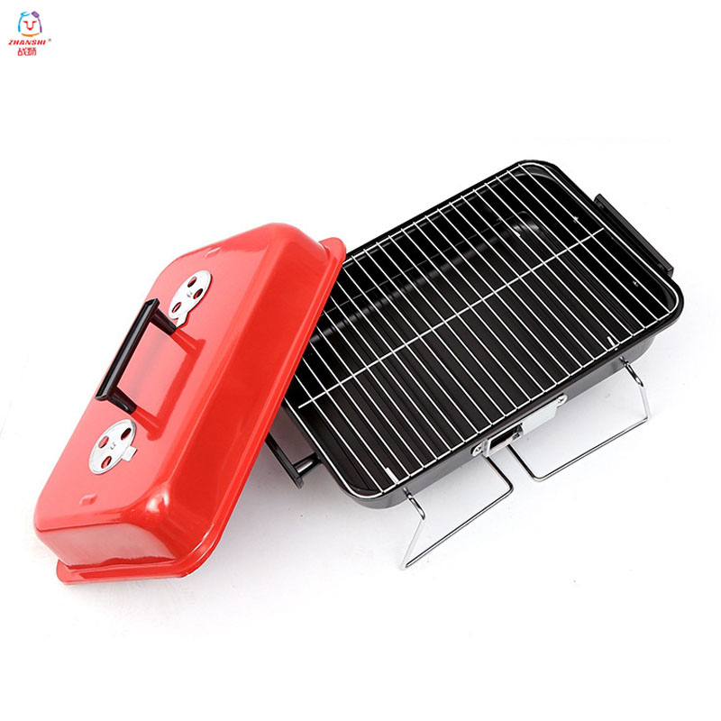 Chinese high-end red portable outdoor grilling machine charcoal hood grilling Japanese-style Charcoal BBQ Grill