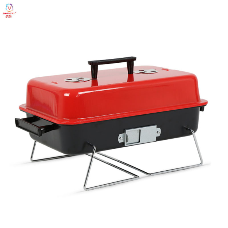 Chinese high-end red portable outdoor grilling machine charcoal hood grilling Japanese-style Charcoal BBQ Grill