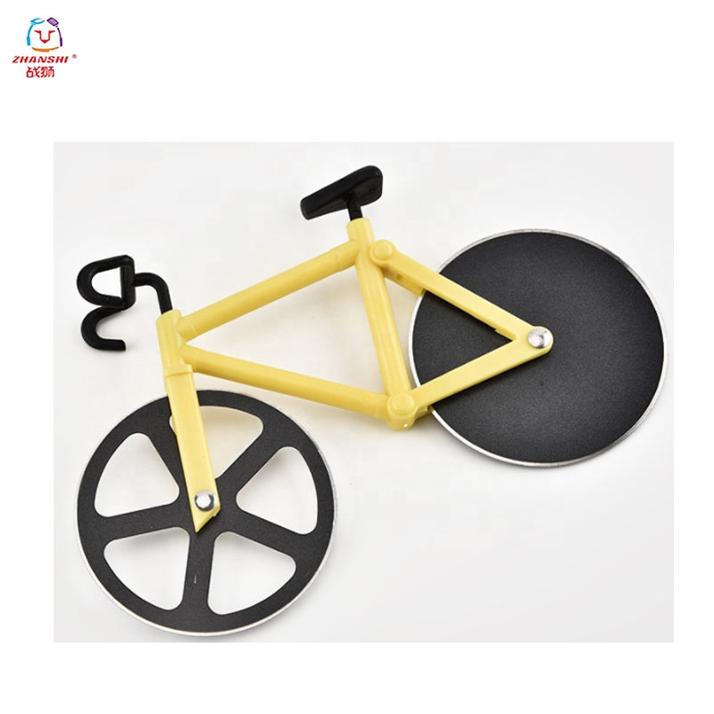 New design bicycle pizza cutter plastic disposable motorcycle pizza cutter pizza wheel cutter knife