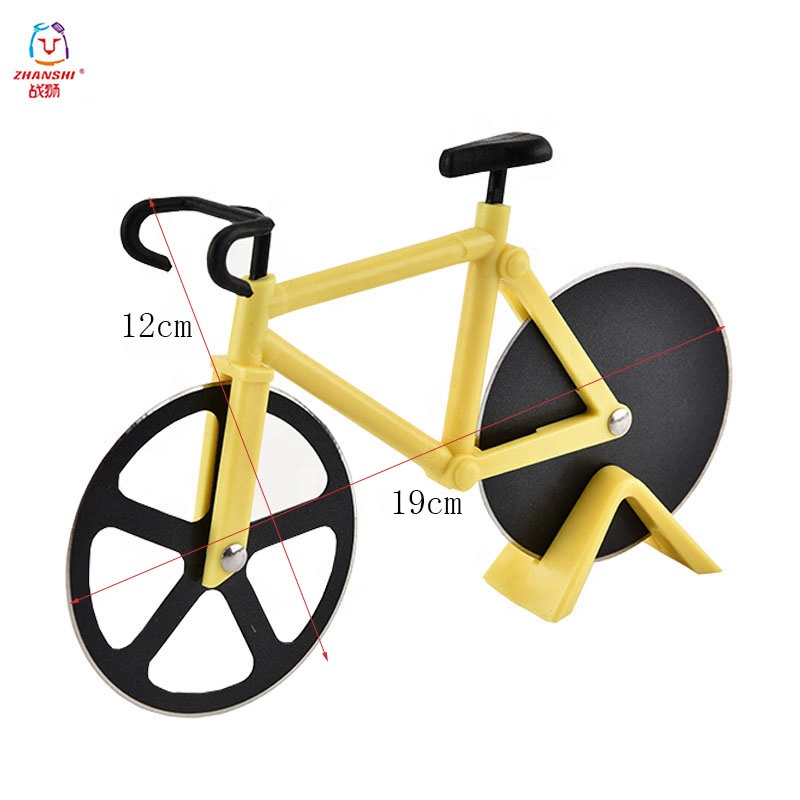 New design bicycle pizza cutter plastic disposable motorcycle pizza cutter pizza wheel cutter knife