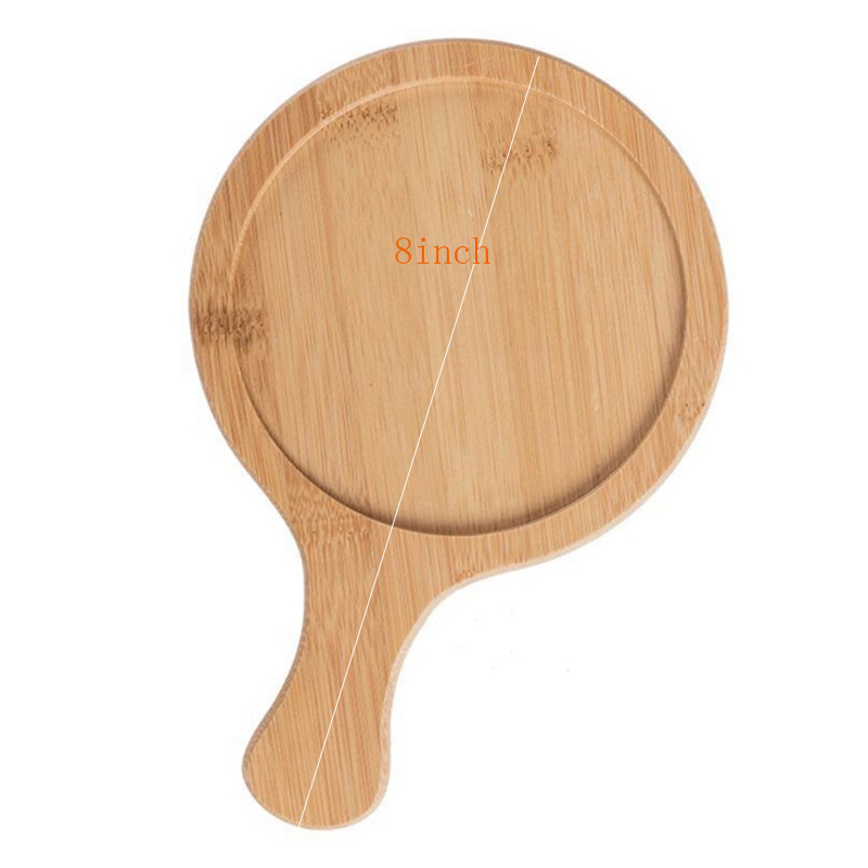 Hot Sale Round Pizza Peel Natural Bamboo Wooden Chopping Pizza Peel for Kitchen Restaurant