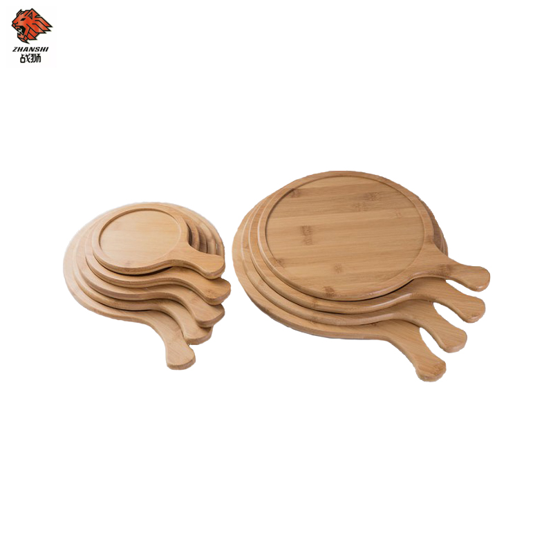 Hot Sale Round Pizza Peel Natural Bamboo Wooden Chopping Pizza Peel for Kitchen Restaurant