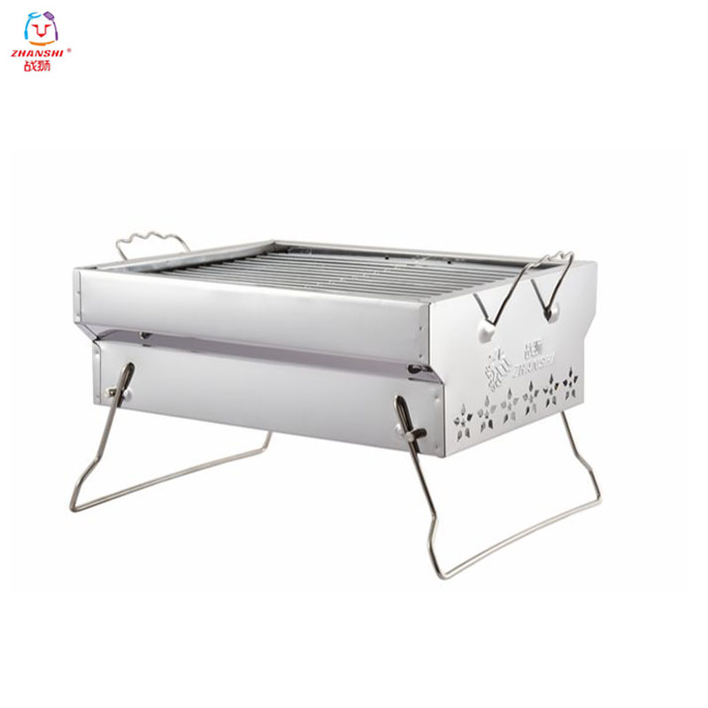 New Arrival Portable Folding Stainless Steel Charcoal Used Commercial outdoor charcoal bbq grill