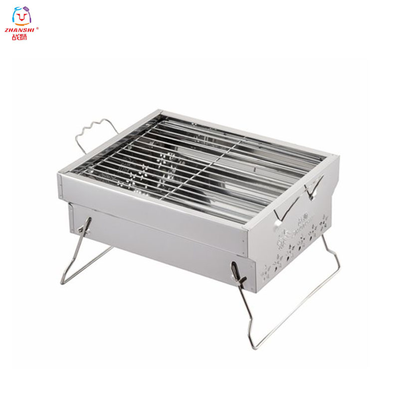 New Arrival Portable Folding Stainless Steel Charcoal Used Commercial outdoor charcoal bbq grill