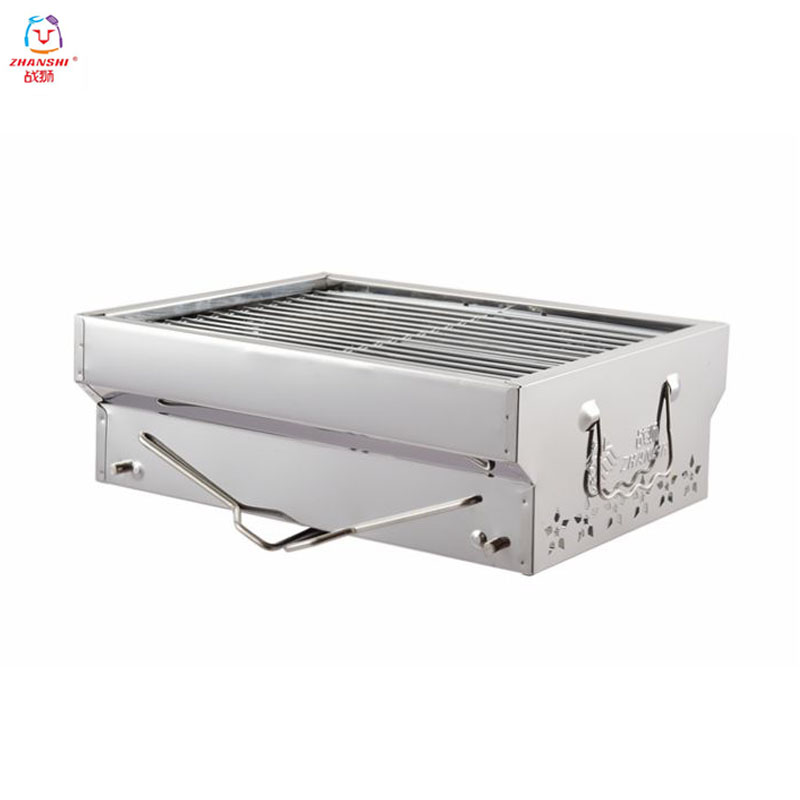 New Arrival Portable Folding Stainless Steel Charcoal Used Commercial outdoor charcoal bbq grill