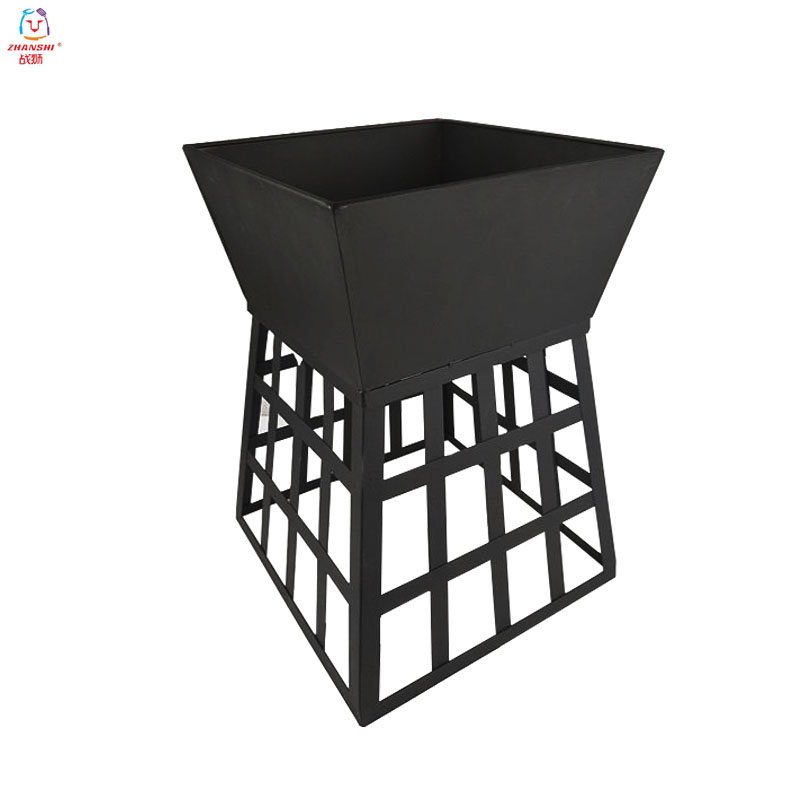 Outdoor Fire pit Metal Firepit Square brazier Table Backyard Patio Garden Stove Wood Burning Fire Pit