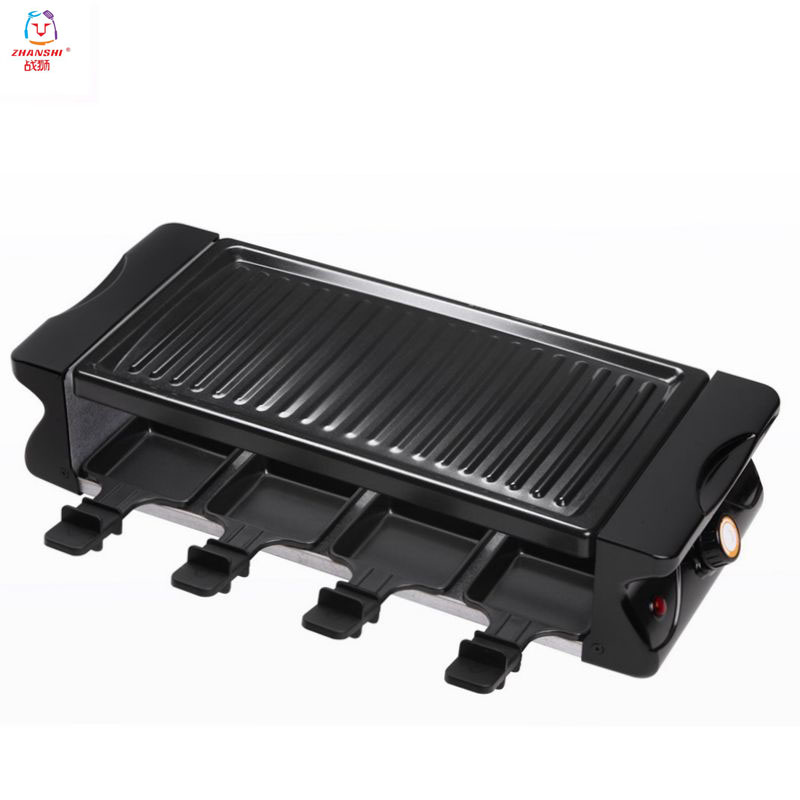 Factory direct Multi Function Electric BBQ Grill smokeless barbecue oven with baking stone adjustable grill