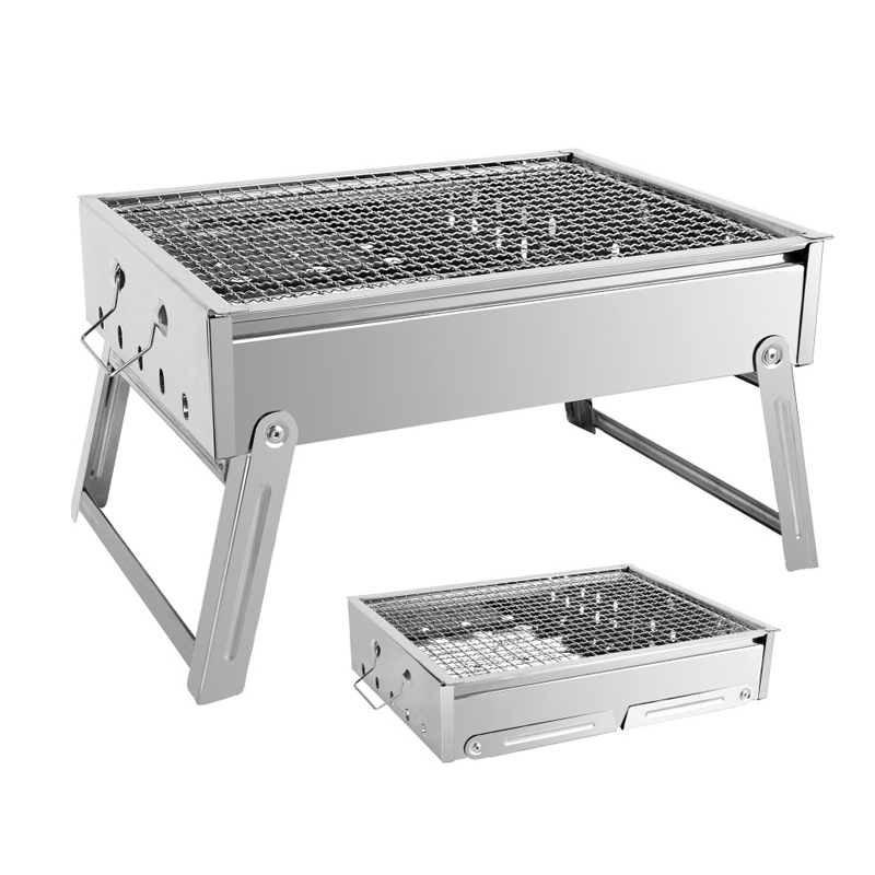 Easy Clean Charcoal Grill Stainless Steel Portable Folding Barbecue Grill