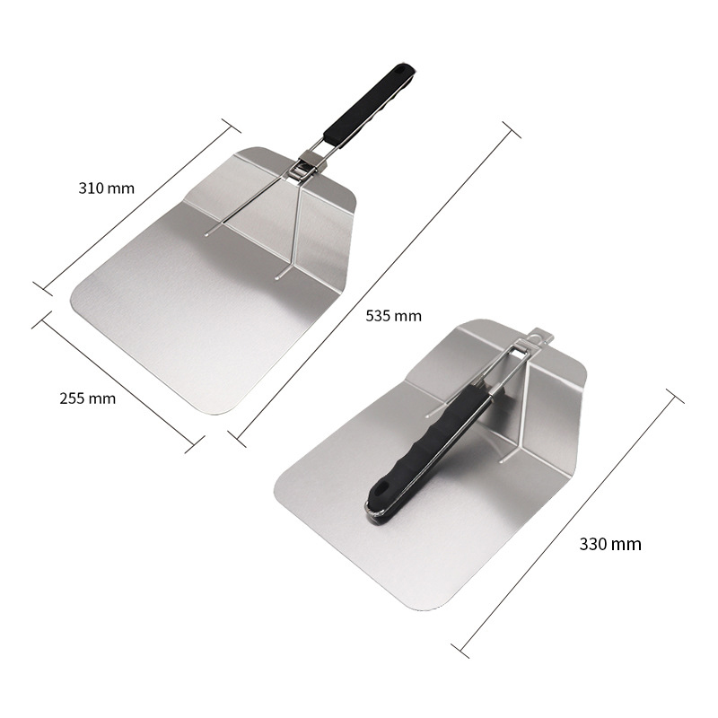 Wholesale Stainless Steel Square Pizza Peel Folding Pizza Spatula Transfer Pizza