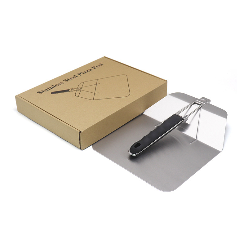 Wholesale Stainless Steel Square Pizza Peel Folding Pizza Spatula Transfer Pizza