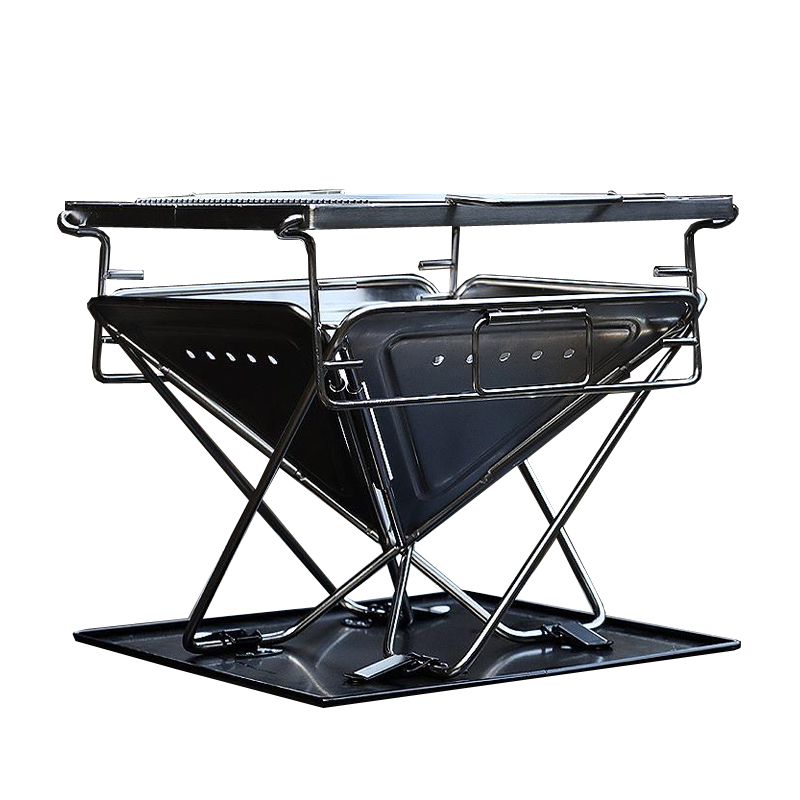 Newly Designed Folding Barbecue Campfire Fire Pit Portable Outdoor BBQ Grill