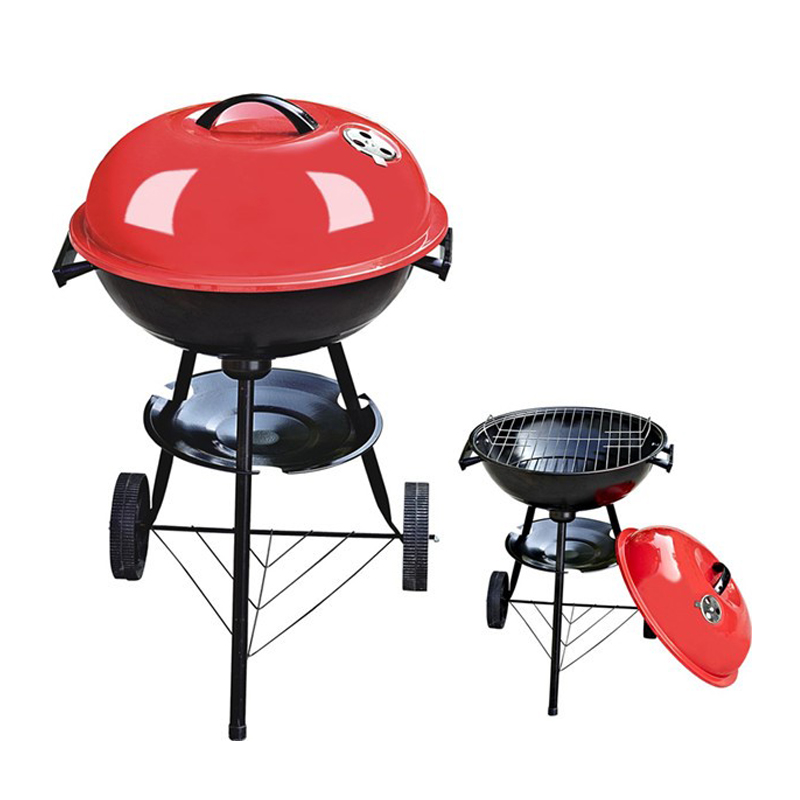 Portable Outdoor Kitchen BBQ Stove Outdoor Picnic Charcoal Apple Shape Grill Baking Oven