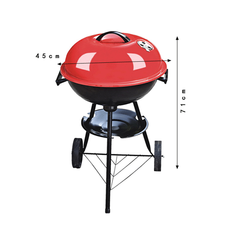 Portable Outdoor Kitchen BBQ Stove Outdoor Picnic Charcoal Apple Shape Grill Baking Oven