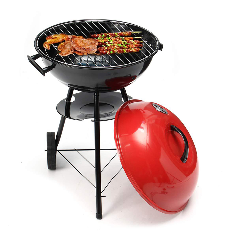 Portable Outdoor Kitchen BBQ Stove Outdoor Picnic Charcoal Apple Shape Grill Baking Oven