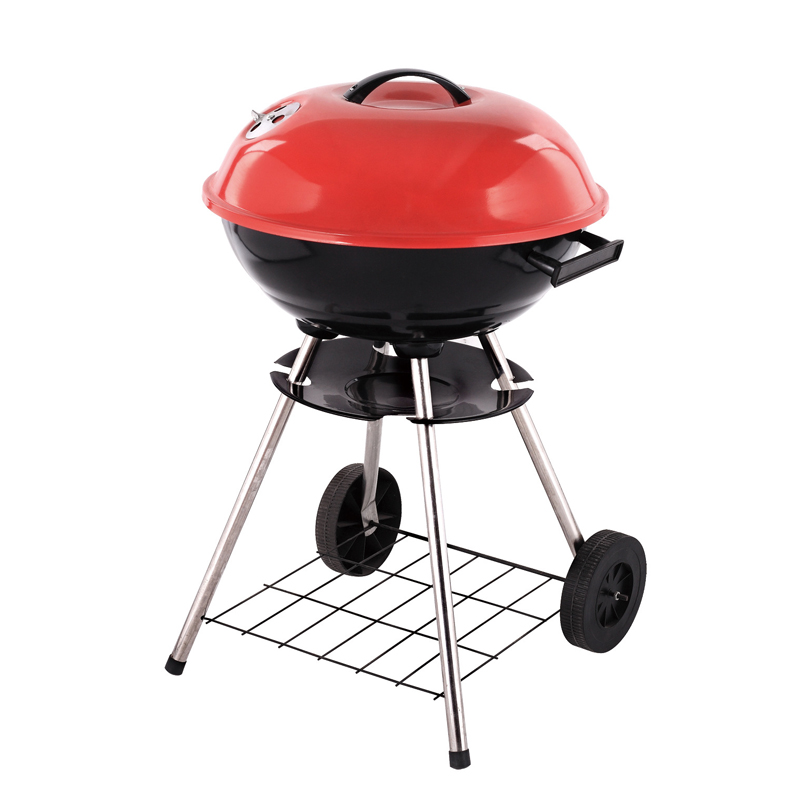 Easily Assembled Apple Type Charcoal Smokeless BBQ Grill Outdoor BBQ Trolley Camping