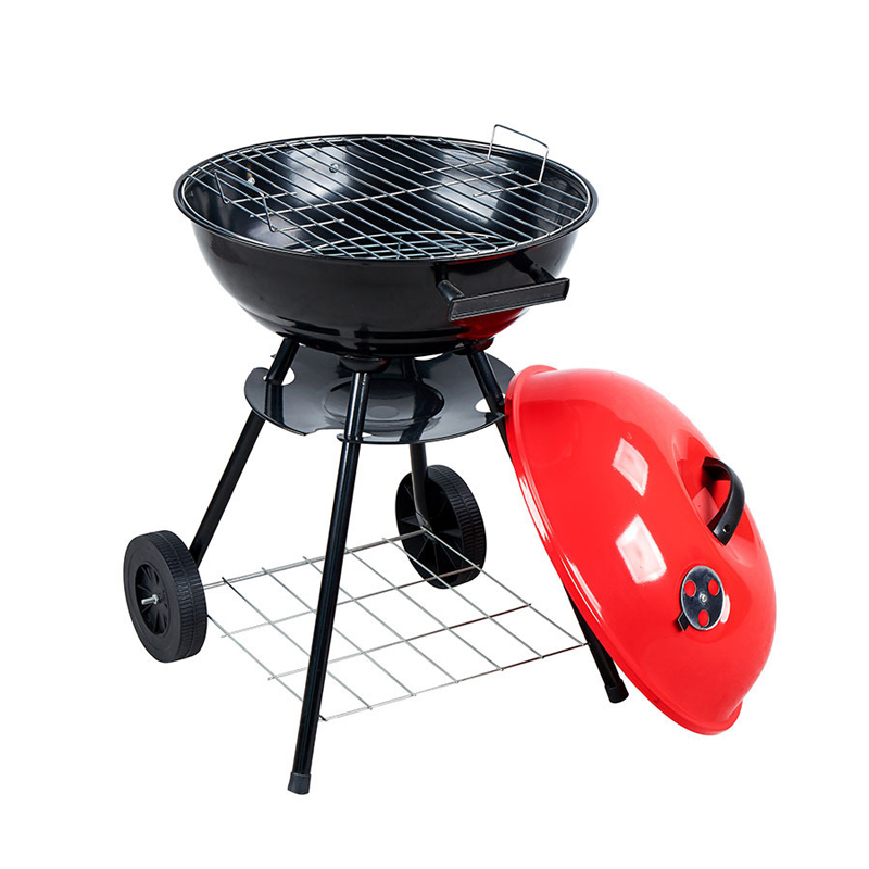 Easily Assembled Apple Type Charcoal Smokeless BBQ Grill Outdoor BBQ Trolley Camping