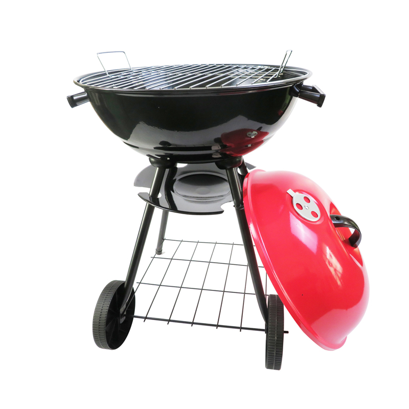 Easily Assembled Apple Type Charcoal Smokeless BBQ Grill Outdoor BBQ Trolley Camping