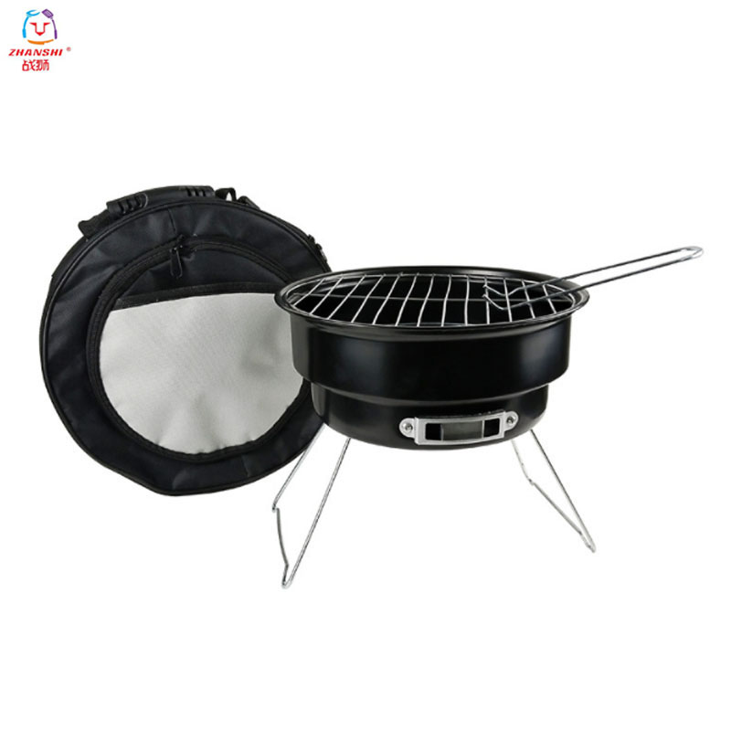 2022 New arrival portable round rotisserie charcoal bbq grill japanese tabletop bbq grill outdoor fire place brazier