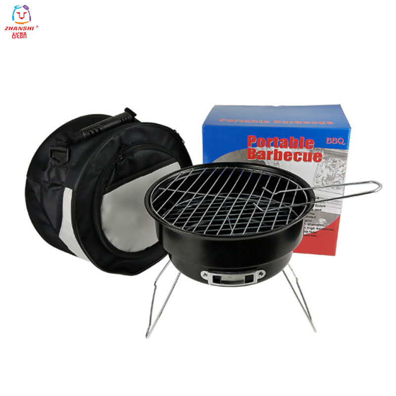 2022 New arrival portable round rotisserie charcoal bbq grill japanese tabletop bbq grill outdoor fire place brazier