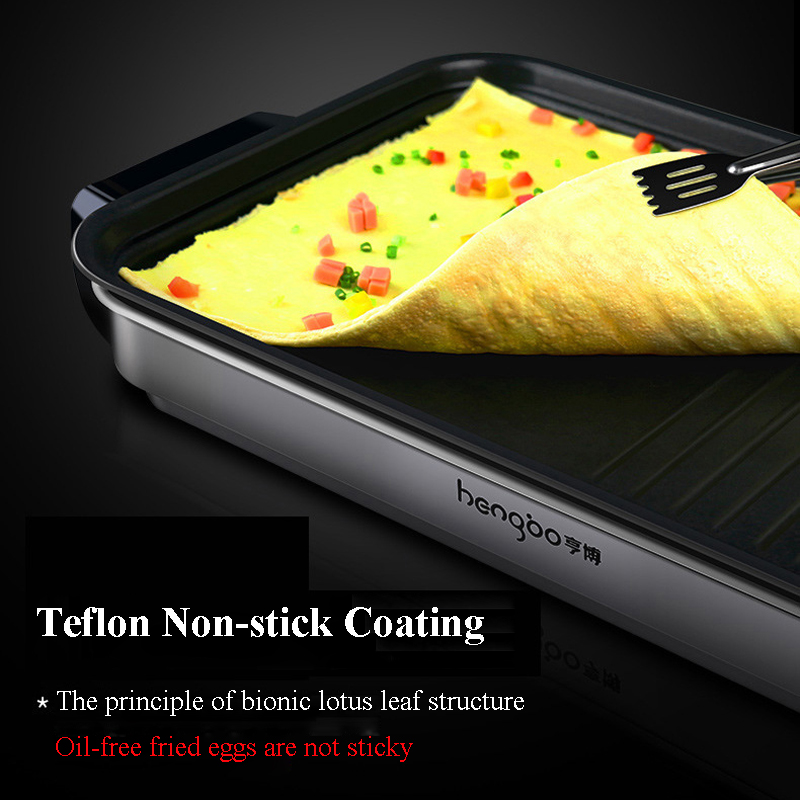 Commercial Smokeless Raclette Grill Korean Electric BBQ Barbecue Grill Baking Pan