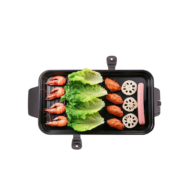 Commercial smokeless non-stick electric barbecue grill pan kitchen tabletop outdoor bbq grill