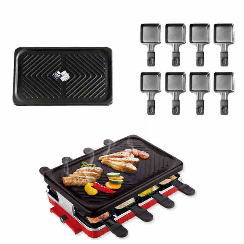 Non-stick Smokeless Teppanyaki Grill Korean BBQ Electric Grill Griddle For Home Party