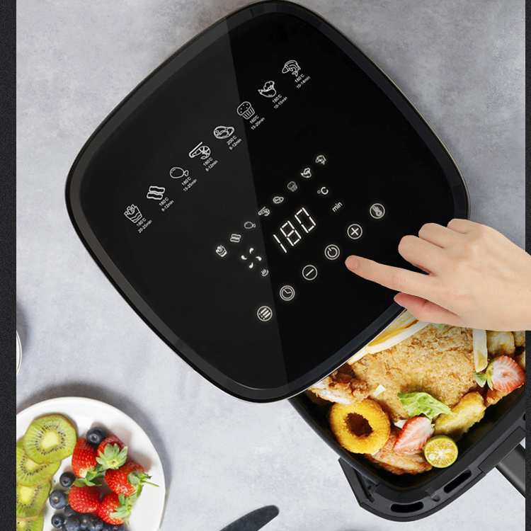 2022 new design 2000W Air fryer 3.5 L smart touch non stick multiple modes touch screen household kitchen use