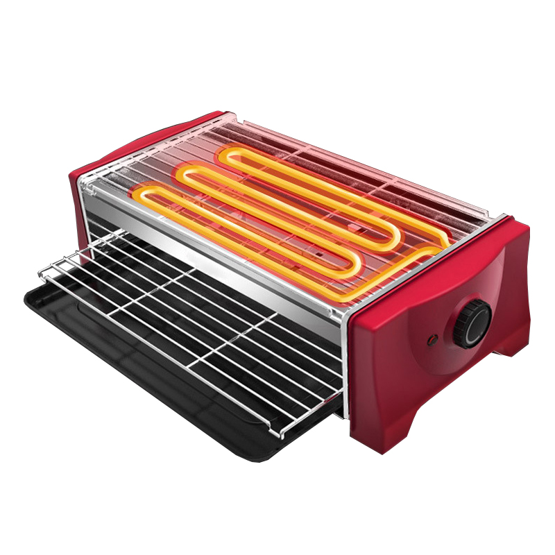 High Quality Double Layer Electric BBQ Barbecue Grill Smokeless Indoor Grill With Non Stick Grid For Sale