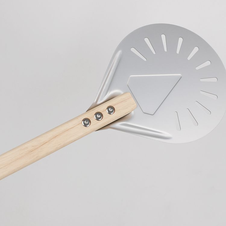 Wooden handle aluminum with holes custom personalized logo item turning pizza peel Pizza Shovel