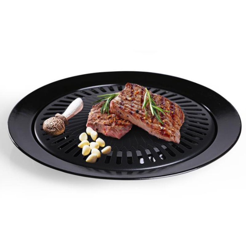 Barbecue baking pan BBQ grill plate non-stick kitchen gas or charcoal BBQ use home garden picnic easy clean