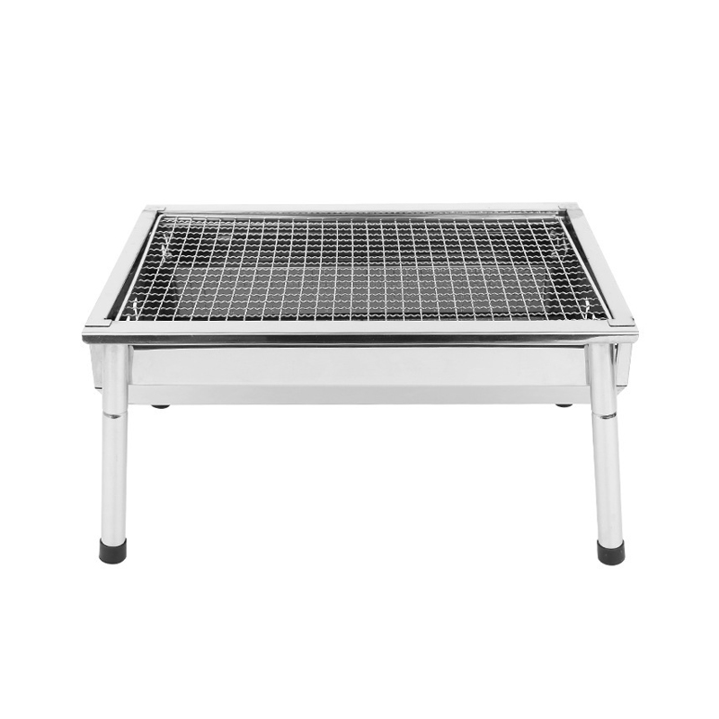 Camping picnic stainless steel outdoor charcoal barbecue grill mini portable rotisserie bbq grill garden