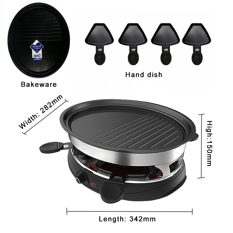 Smokeless indoor and outdoor family dinner electric bbq oven korean barbecue grill easy cleaning