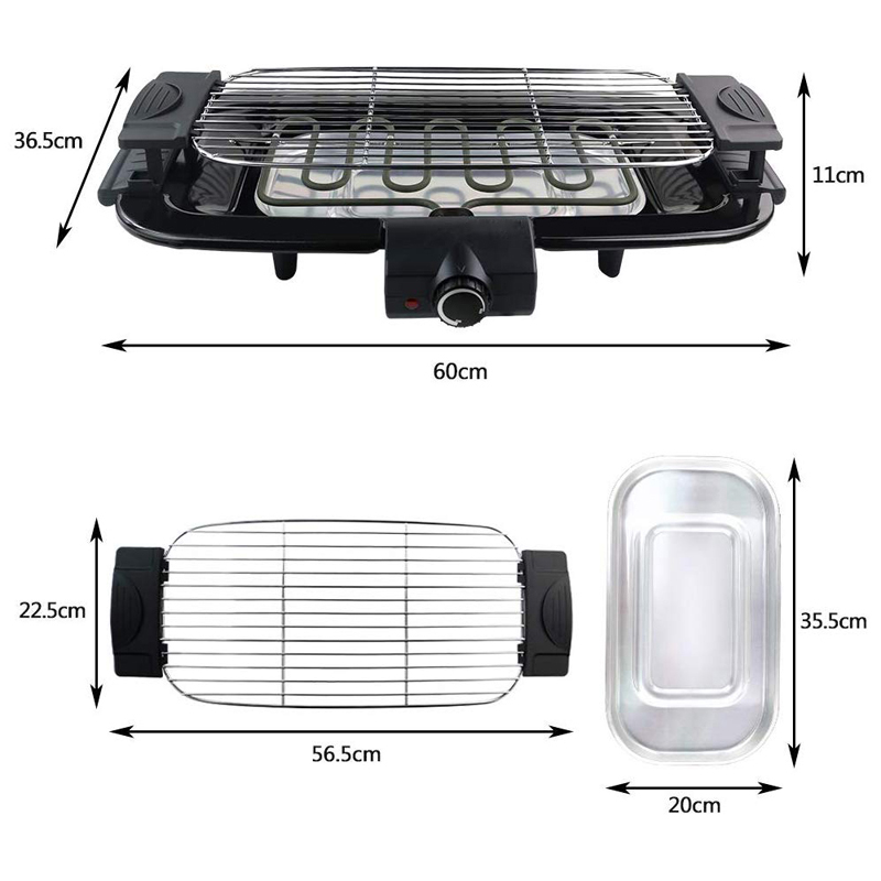 High Quality Mini Smokeless Electric BBQ Barbecue Grill Adjustable Height